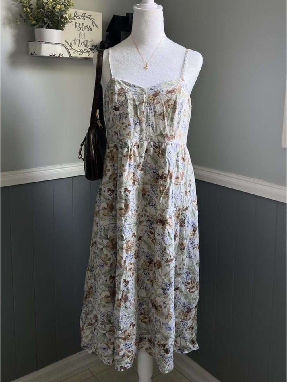 Reitmans Floral Linen Blend Midi Dress 🌿